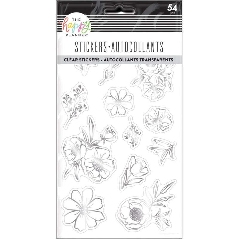 Everyday Florals - 5 Sticker Sheets - Clear