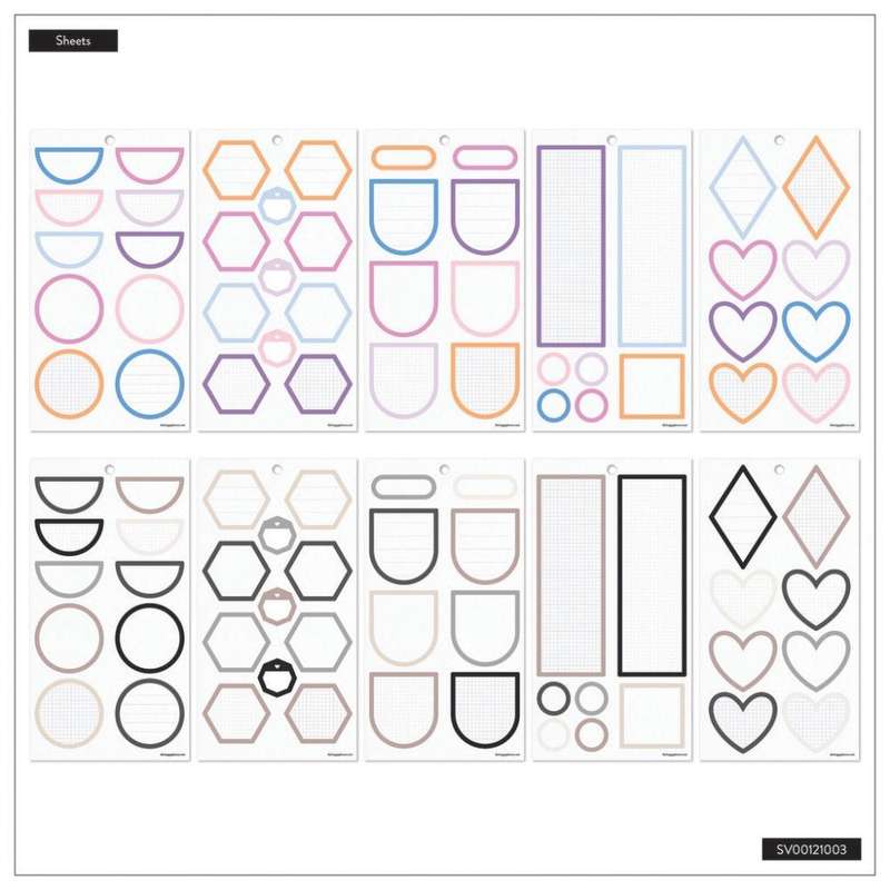 Value Pack Stickers - Bright Colourful Boxes - BIG
