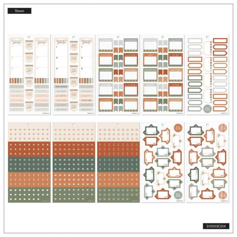 Value Pack Stickers - Sage & Terracotta Budget