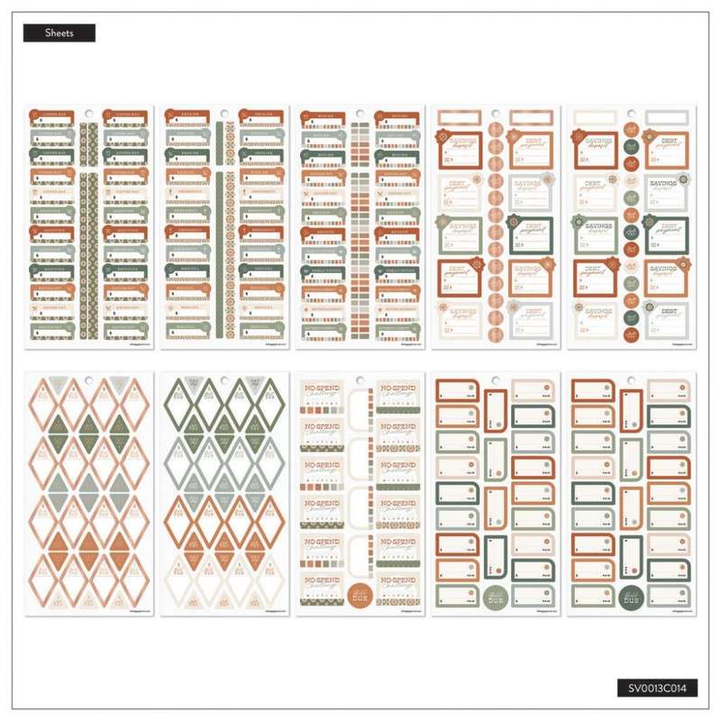 Value Pack Stickers - Sage & Terracotta Budget