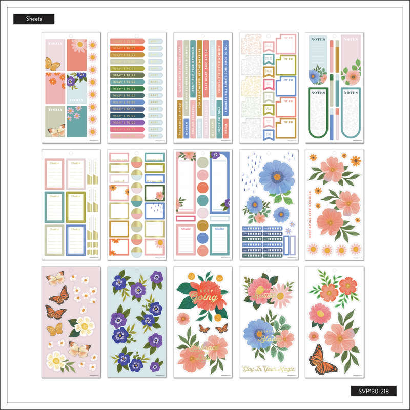 Happy Planner x Paper Raven Co. Value Pack Stickers - Bright Florals