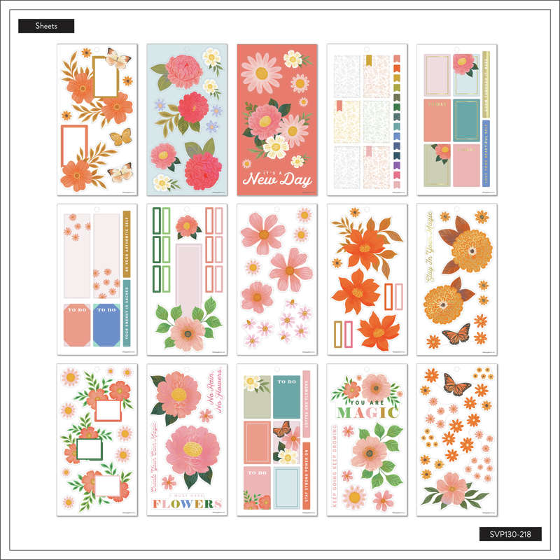Happy Planner x Paper Raven Co. Value Pack Stickers - Bright Florals