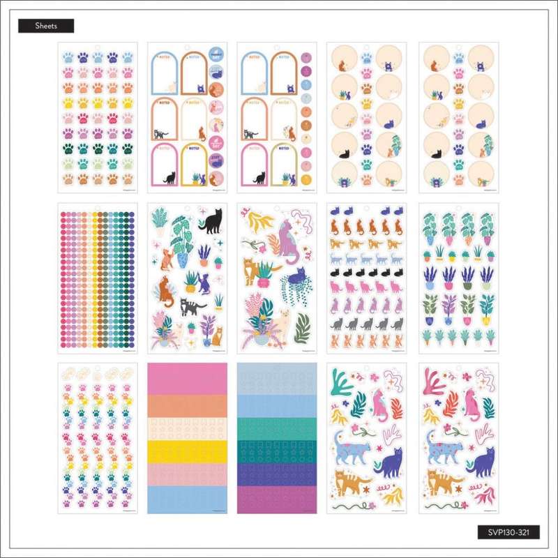 Value Pack Stickers - Whimsical Whiskers