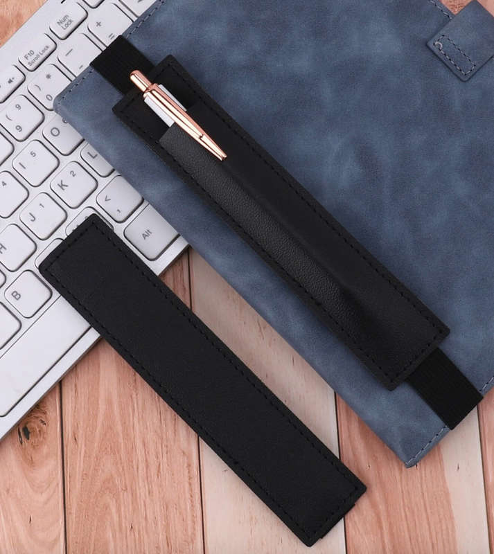 Faux Leather Pen Holder - Black