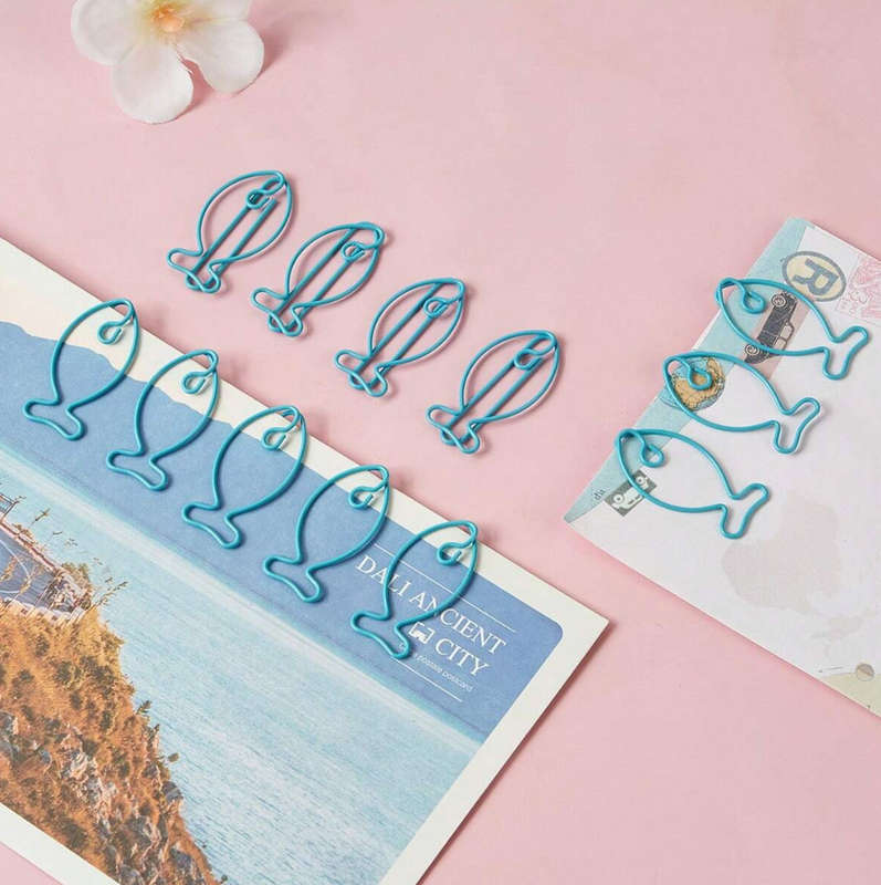 Blue Fish Paper Clips