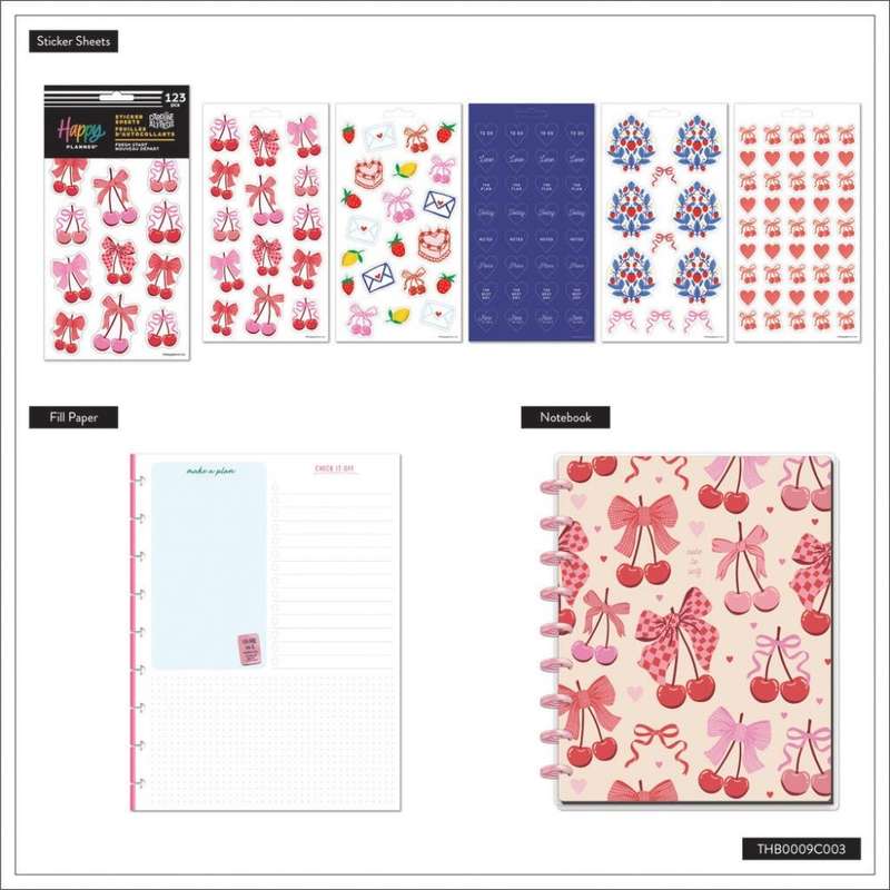 Classic Notebook + Filler Paper + Sticker Bundle - Fresh Start