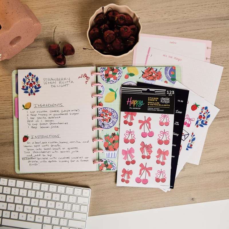 Classic Notebook + Filler Paper + Sticker Bundle - Fresh Start