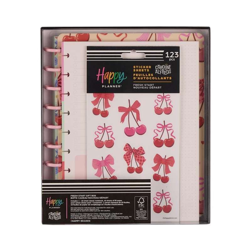 Classic Notebook + Filler Paper + Sticker Bundle - Fresh Start