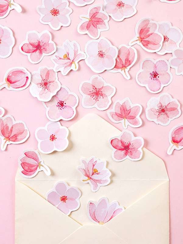 Die-Cut Cherry Blossom Stickers