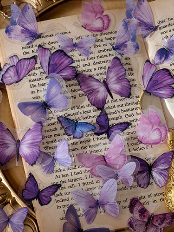 Die-Cut Purple Butterfly Stickers