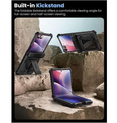 SAMSUNG GALAXY Z FLIP 7 PREMIUM FULL BODY ARMORBOX PROTECTIVE CASE BLACK | I-BLASON