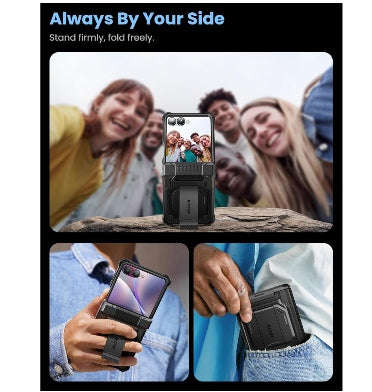 SAMSUNG GALAXY Z FLIP 7 PREMIUM FULL BODY ARMORBOX PROTECTIVE CASE BLACK | I-BLASON