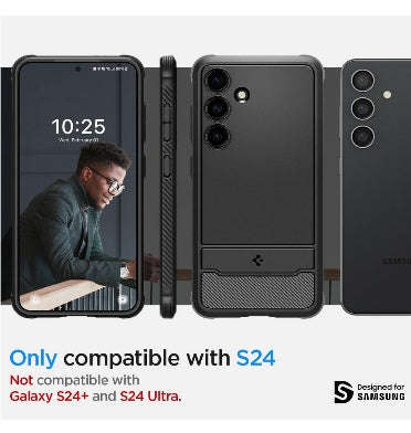 SAMSUNG GALAXY S24 PREMIUM RUGGED ARMOR CASE BLACK | SPIGEN