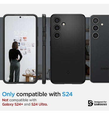 SAMSUNG GALAXY S24 PREMIUM SLIM THIN FIT CASE BLACK | SPIGEN