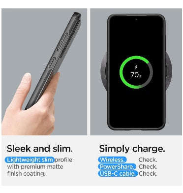 SAMSUNG GALAXY S24 PREMIUM SLIM THIN FIT CASE BLACK | SPIGEN
