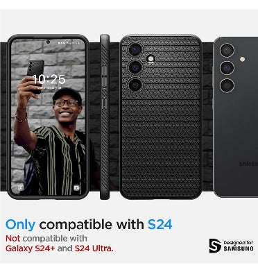 SAMSUNG GALAXY S24 PREMIUM SLIM LIQUID AIR CASE BLACK | SPIGEN