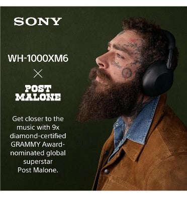 SONY WH1000XM6 NOISE CANCELLING WIRELESS HEADPHONES BLACK