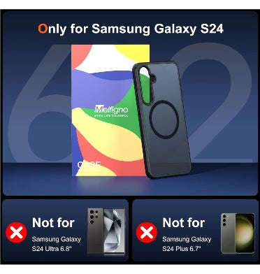 SAMSUNG GALAXY S24 PREMIUM MAGSAFE CASE TRANSLUCENT BLACK | MEIFIGNO