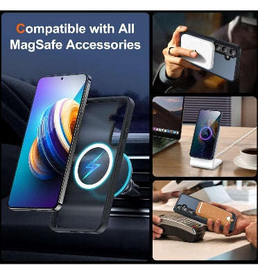 SAMSUNG GALAXY S24 PREMIUM MAGSAFE CASE TRANSLUCENT BLACK | MEIFIGNO