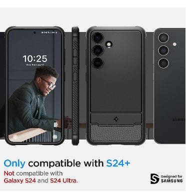 SAMSUNG GALAXY S24+ PREMIUM RUGGED ARMOR CASE BLACK | SPIGEN