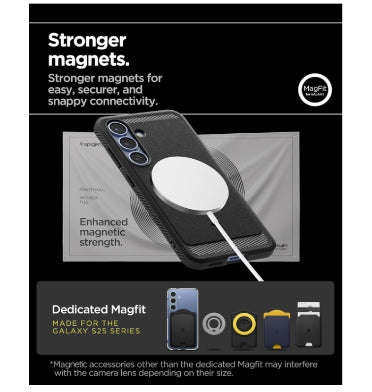 SAMSUNG GALAXY S25 PREMIUM RUGGED ARMOR MAGSAFE CASE BLACK | SPIGEN
