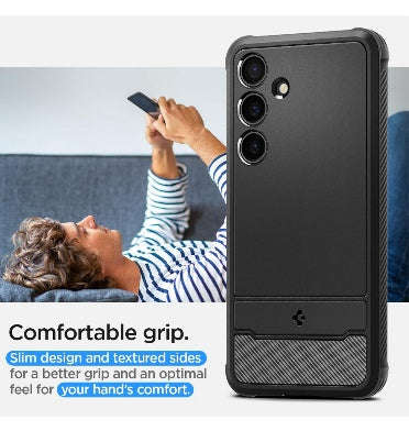 SAMSUNG GALAXY S24+ PREMIUM RUGGED ARMOR CASE BLACK | SPIGEN