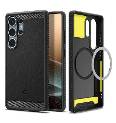 SAMSUNG GALAXY S25 ULTRA PREMIUM RUGGED ARMOR MAGSAFE CASE BLACK | SPIGEN