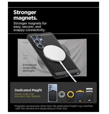 SAMSUNG GALAXY S25 ULTRA PREMIUM RUGGED ARMOR MAGSAFE CASE BLACK | SPIGEN
