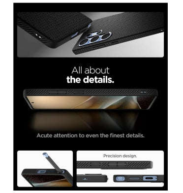 SAMSUNG GALAXY S25 ULTRA PREMIUM SLIM LIQUID AIR CASE MATTE BLACK | SPIGEN