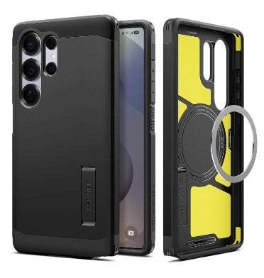SAMSUNG GALAXY S25 ULTRA PREMIUM TOUGH ARMOR MAGFIT CASE BLACK | SPIGEN