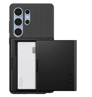 SAMSUNG GALAXY S25 ULTRA PREMIUM SLIM ARMOR CARD CASE BLACK | SPIGEN