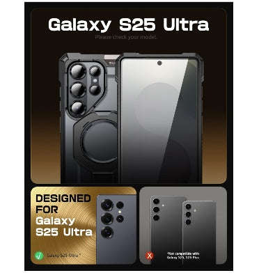 SAMSUNG GALAXY S25 ULTRA PREMIUM RUGGED PROTECTIVE MAGSAFE CASE BLACK | SUPCASE