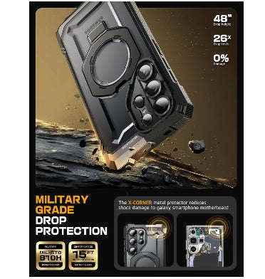 SAMSUNG GALAXY S25 ULTRA PREMIUM RUGGED PROTECTIVE MAGSAFE CASE BLACK | SUPCASE