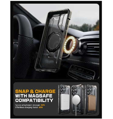 SAMSUNG GALAXY S25 ULTRA PREMIUM RUGGED PROTECTIVE MAGSAFE CASE BLACK | SUPCASE
