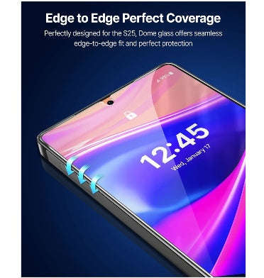 SAMSUNG GALAXY S25 TEMPERED DOME GLASS SCREEN PROTECTOR 2PK | WHITESTONE