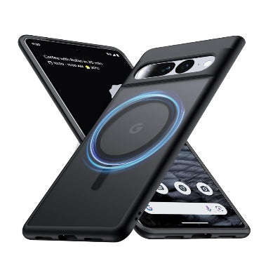 GOOGLE PIXEL 7 PRO PREMIUM SLIM MAGSAFE TRANSLUCENT BUMPER CASE MATTE BLACK