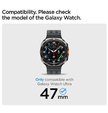 SAMSUNG GALAXY WATCH 7 ULTRA PREMIUM RUGGED TPU CASE 47MM BLACK | SPIGEN