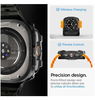 SAMSUNG GALAXY WATCH 7 ULTRA PREMIUM RUGGED TPU CASE 47MM BLACK | SPIGEN