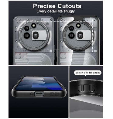 NOTHING PHONE (3A) PRO PROTECTIVE HYBRID CASE BLACK/CLEAR | FOLUU