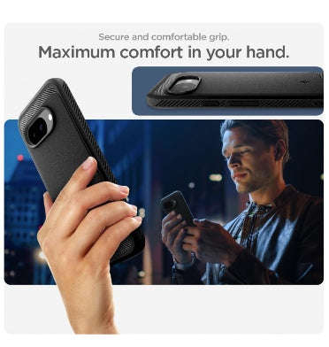 GOOGLE PIXEL 9A PREMIUM RUGGED ARMOR MAGSAFE CASE BLACK | SPIGEN