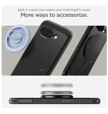 GOOGLE PIXEL 9A PREMIUM TOUGH ARMOR MAGSAFE CASE BLACK | SPIGEN