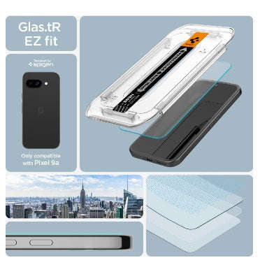 GOOGLE PIXEL 9A PREMIUM TEMPERED GLASS SCREEN PROTECTOR 2PK | SPIGEN