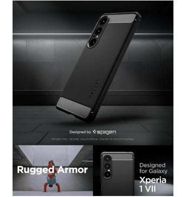SONY XPERIA 1 VII PREMIUM RUGGED ARMOR CASE BLACK | SPIGEN