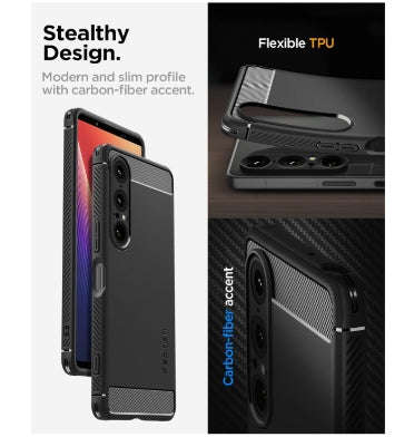 SONY XPERIA 1 VII PREMIUM RUGGED ARMOR CASE BLACK | SPIGEN
