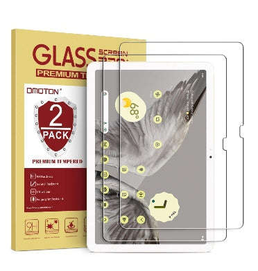 GOOGLE PIXEL TABLET TEMPERED GLASS SCREEN PROTECTOR 2PK | OMOTON
