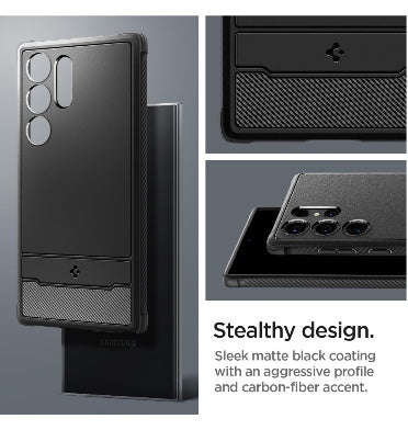 SAMSUNG GALAXY S24 ULTRA PREMIUM RUGGED ARMOR CASE BLACK | SPIGEN