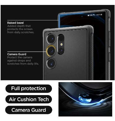 SAMSUNG GALAXY S24 ULTRA PREMIUM RUGGED ARMOR CASE BLACK | SPIGEN