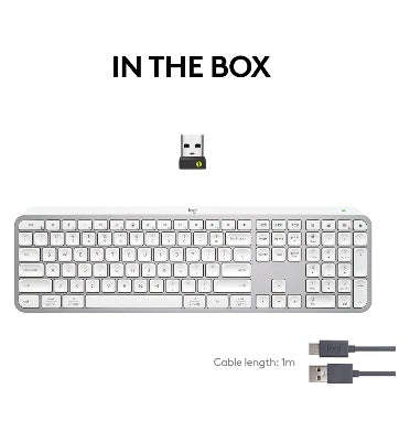 LOGITECH MX KEYS S ADVANCED WIRELESS KEYBOARD PALE GREY