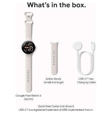 GOOGLE PIXEL WATCH 3 45MM MATTE BLACK/OBSIDIAN