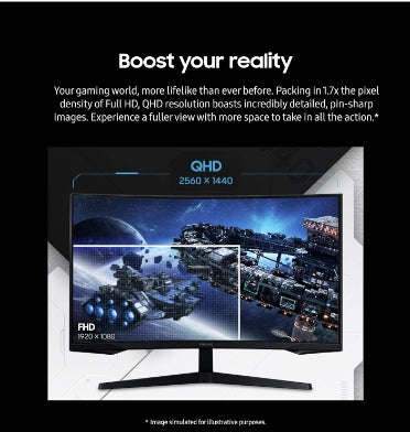 SAMSUNG ODYSSEY 32" G55C QHD CURVED GAMING MONITOR
